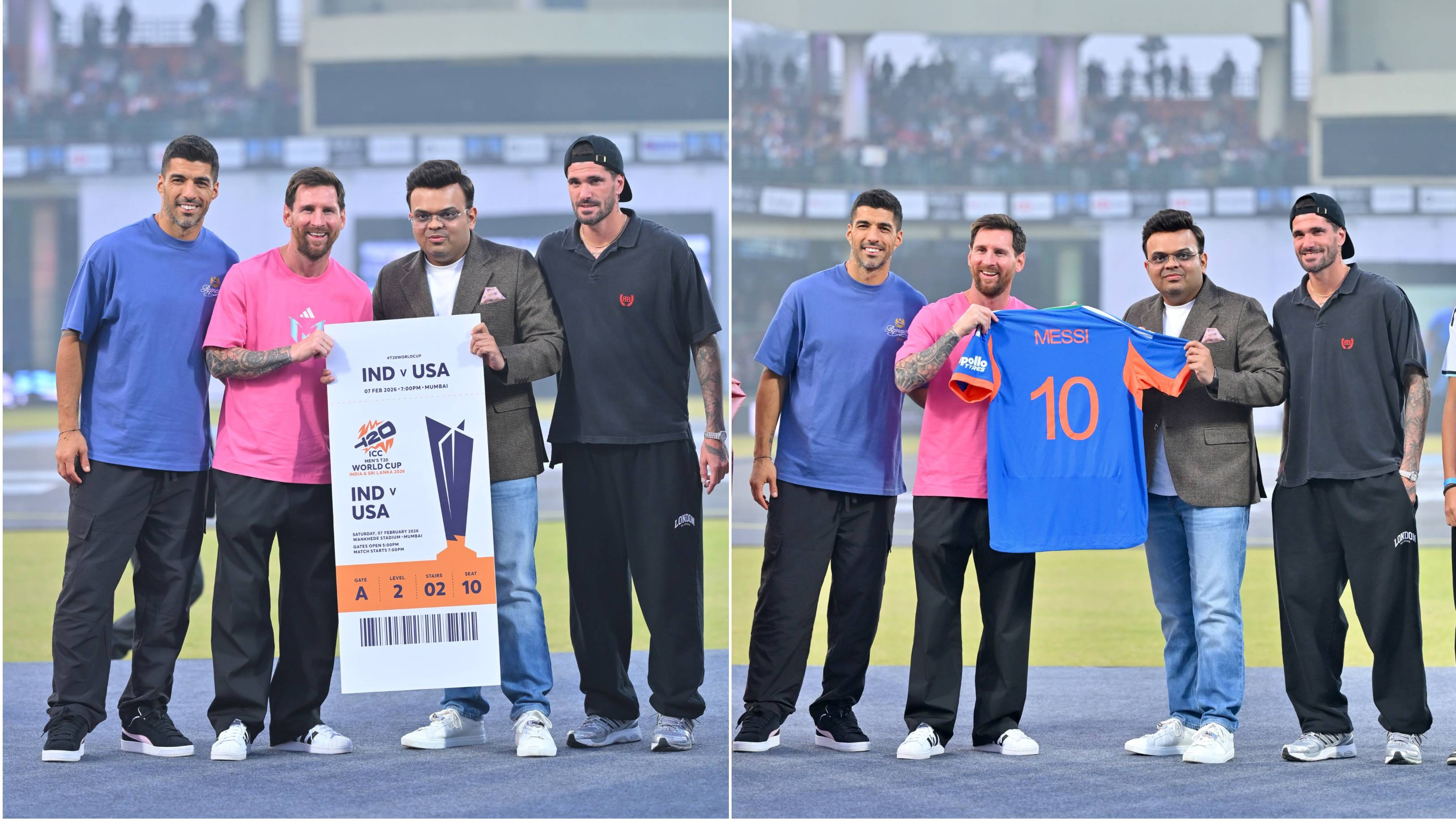 WATCH: ICC chairman Jay Shah presents Lionel Messi with India-USA T20 World Cup 2026 match tickets, Team India jersey