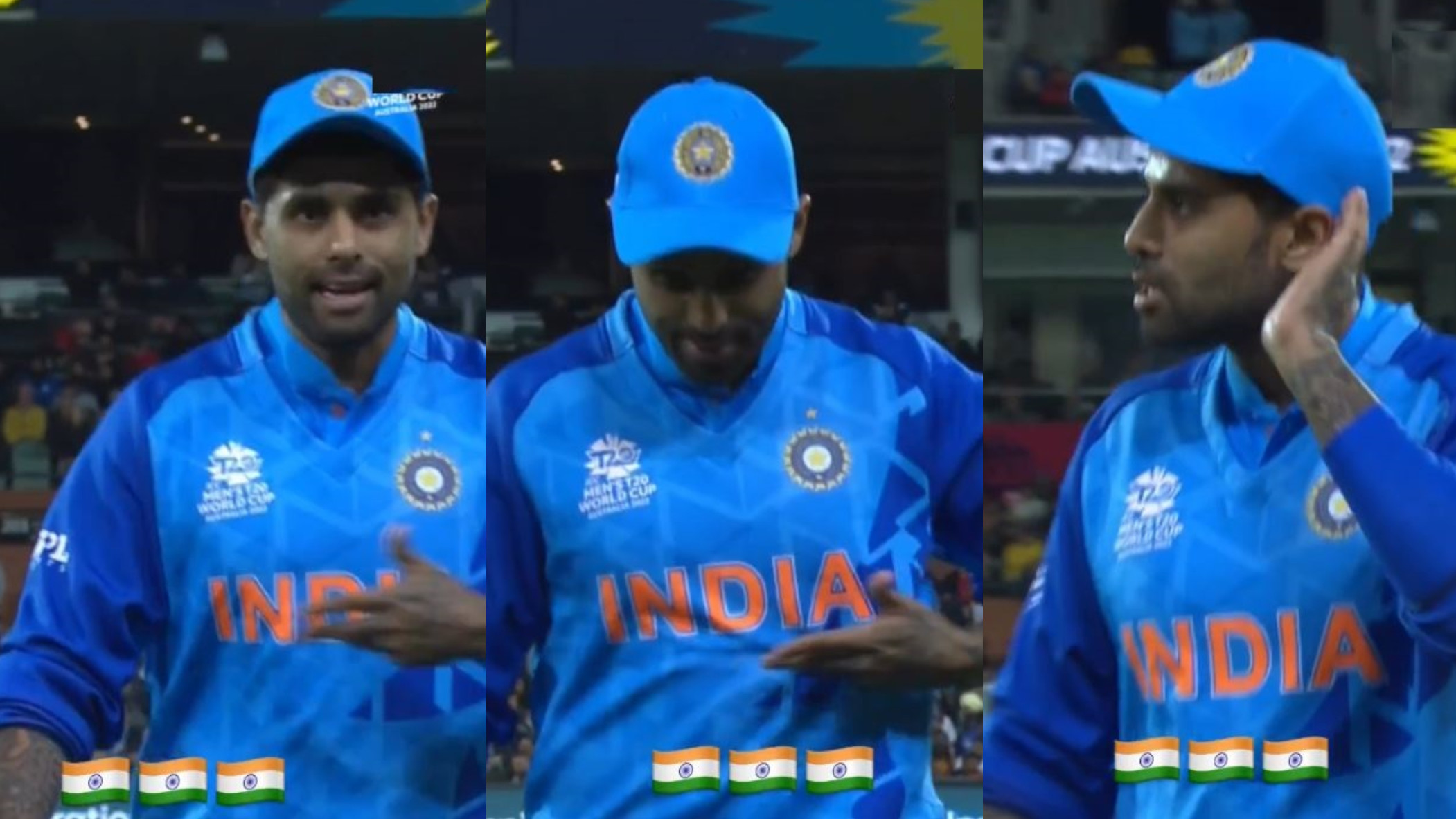 T20 World Cup 2022: WATCH- Suryakumar Yadav gestures towards India on his jersey, asks crowd to make noise
