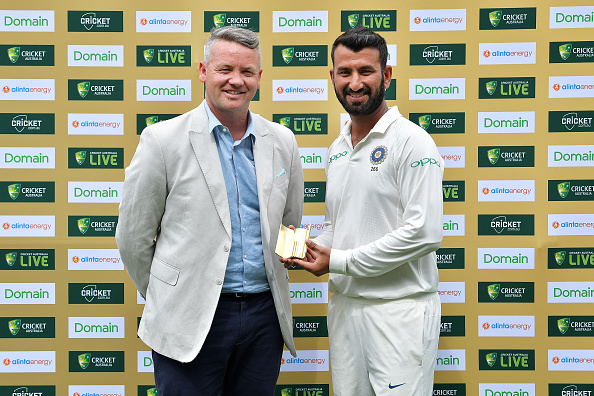 Cheteshwar Pujara was named the Player of the Match for his innings of 123 and 71 | Getty