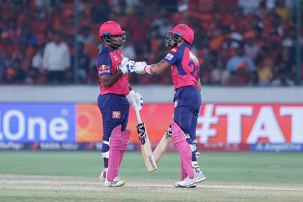 Sanju Samson and Dhruv Jurel scored half-centuries in the chase | Getty