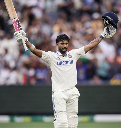 Nitish Kumar Reddy scored his maiden century for India in Tests | Getty