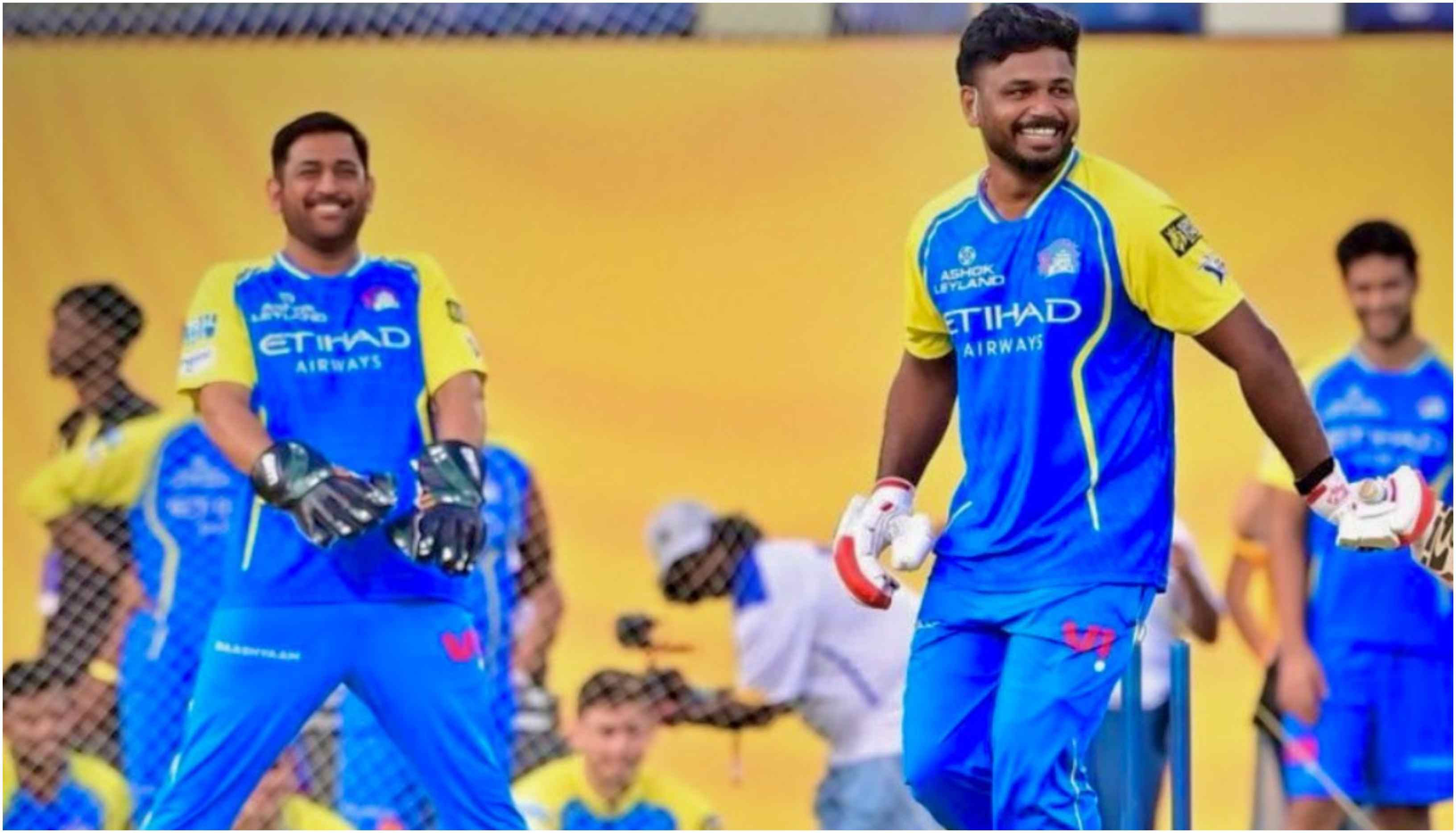 MS Dhoni and Sanju Samson | X