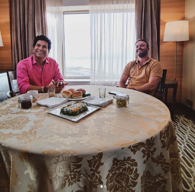 Sachin Tendulkar and AB de Villiers | Instagram