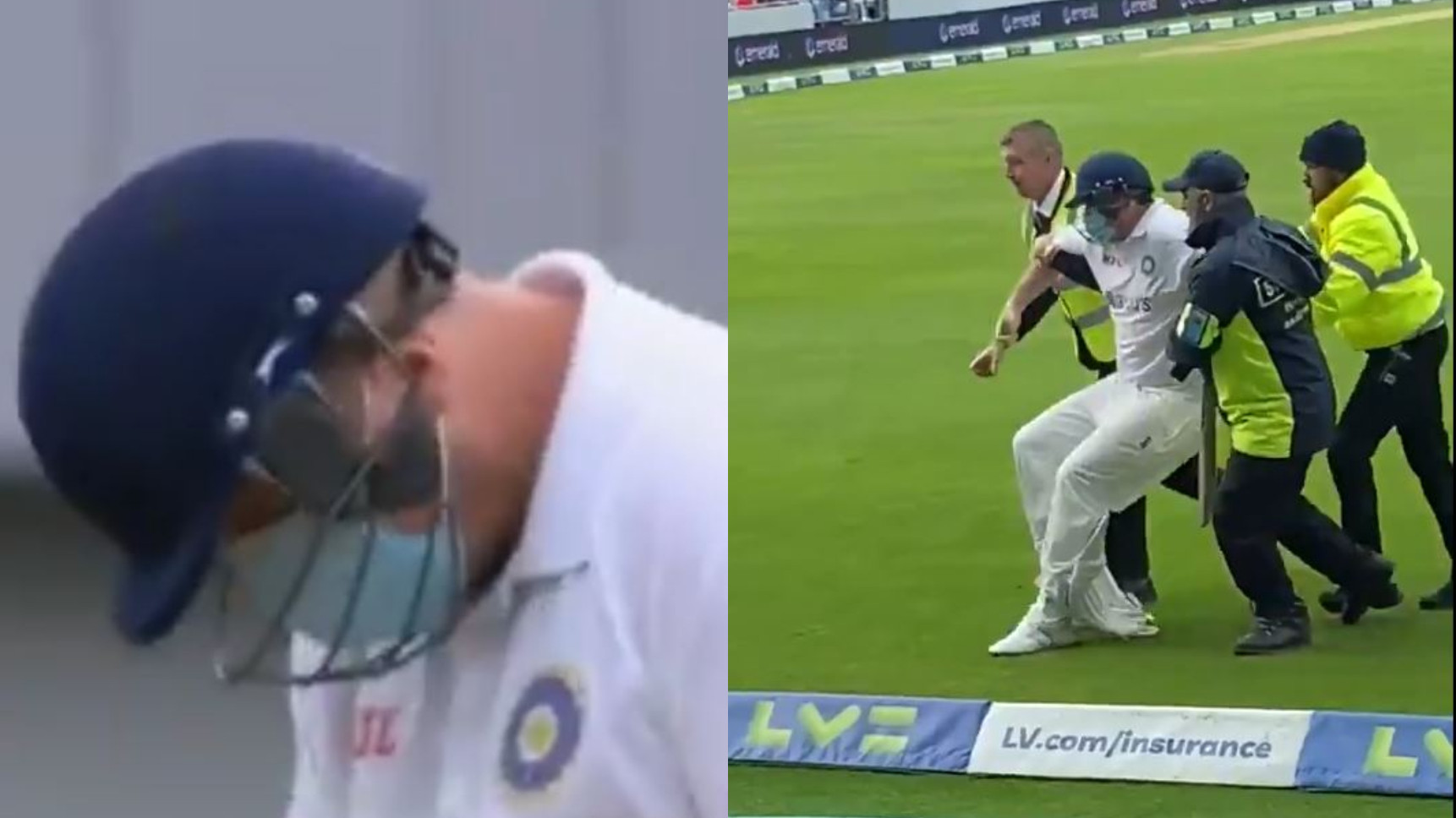 ENG v IND 2021: WATCH: Jarvo Strikes again- Stewards force prankster out of field as he walks in to bat at Leeds
