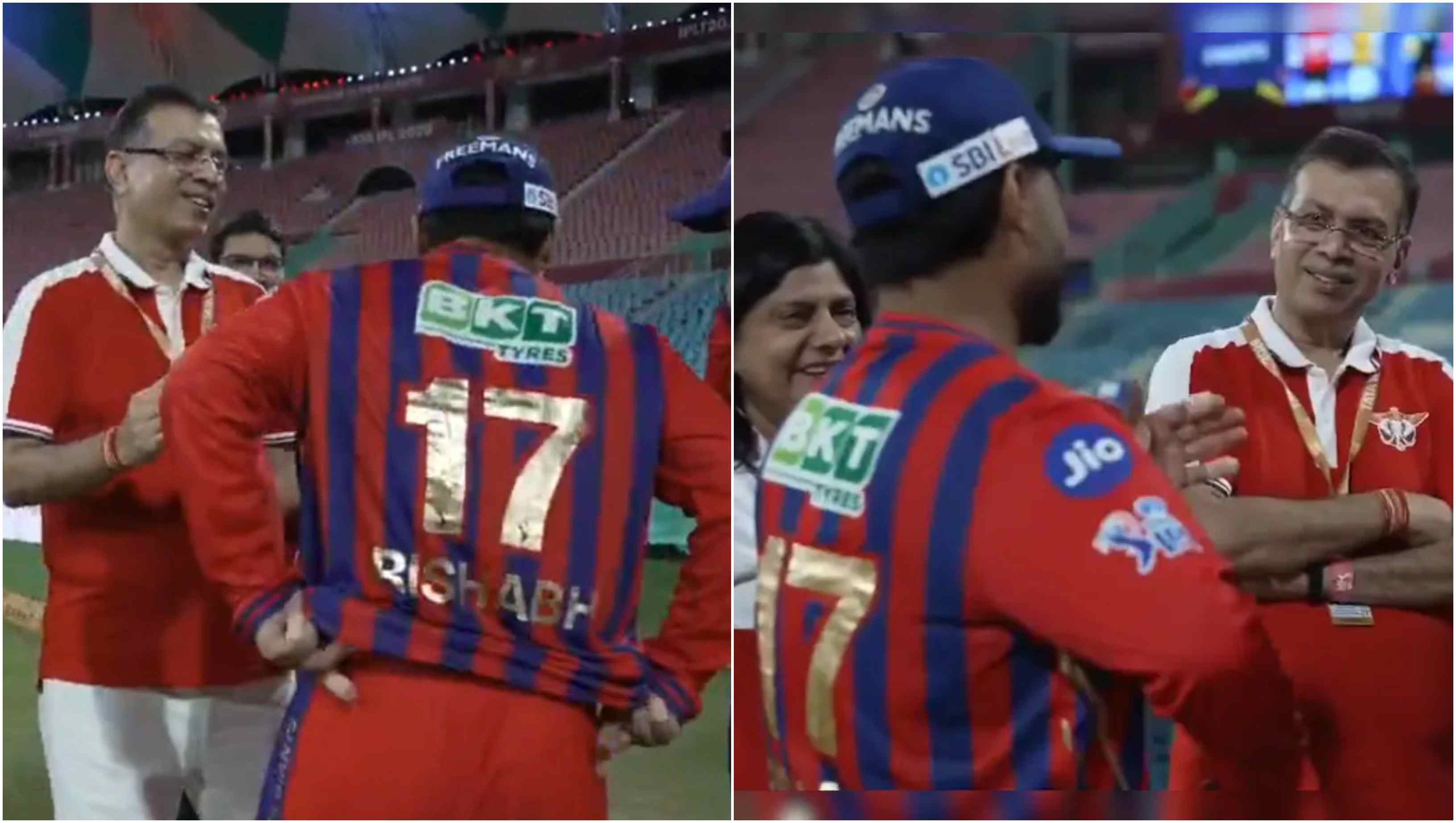 Sanji Goenka and Rishabh Pant were seen having friendly chat in the new video | LSG/X
