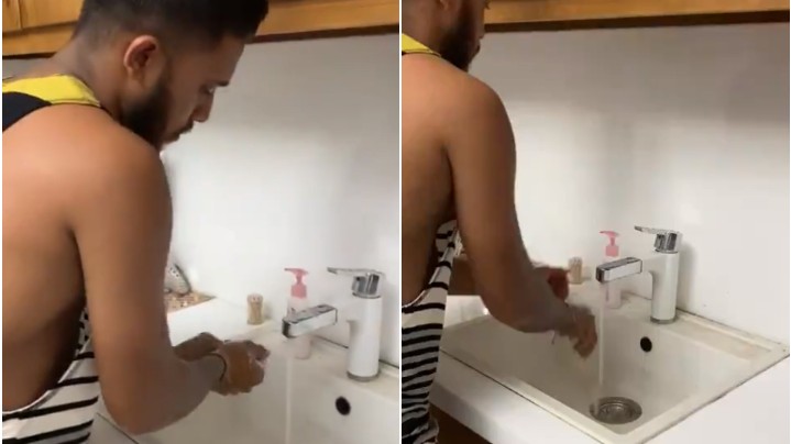 WATCH - Kusal Mendis spreads awareness about hygiene; gets slammed for wasting water 