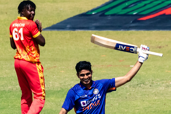 Shubman Gill celebrates his maiden ODI century | Getty