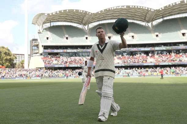 David Warner smashed record 335* runs against Pakistan in Adelaide Test. (photo - getty)