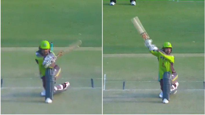 PSL 2021: WATCH - Rashid Khan finishes the chase for Lahore Qalandars with a 'mini' helicopter shot