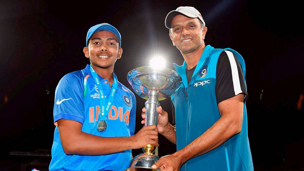 Prithvi Shaw recalls his experience with coach Rahul Dravid during U19 World Cup 2018