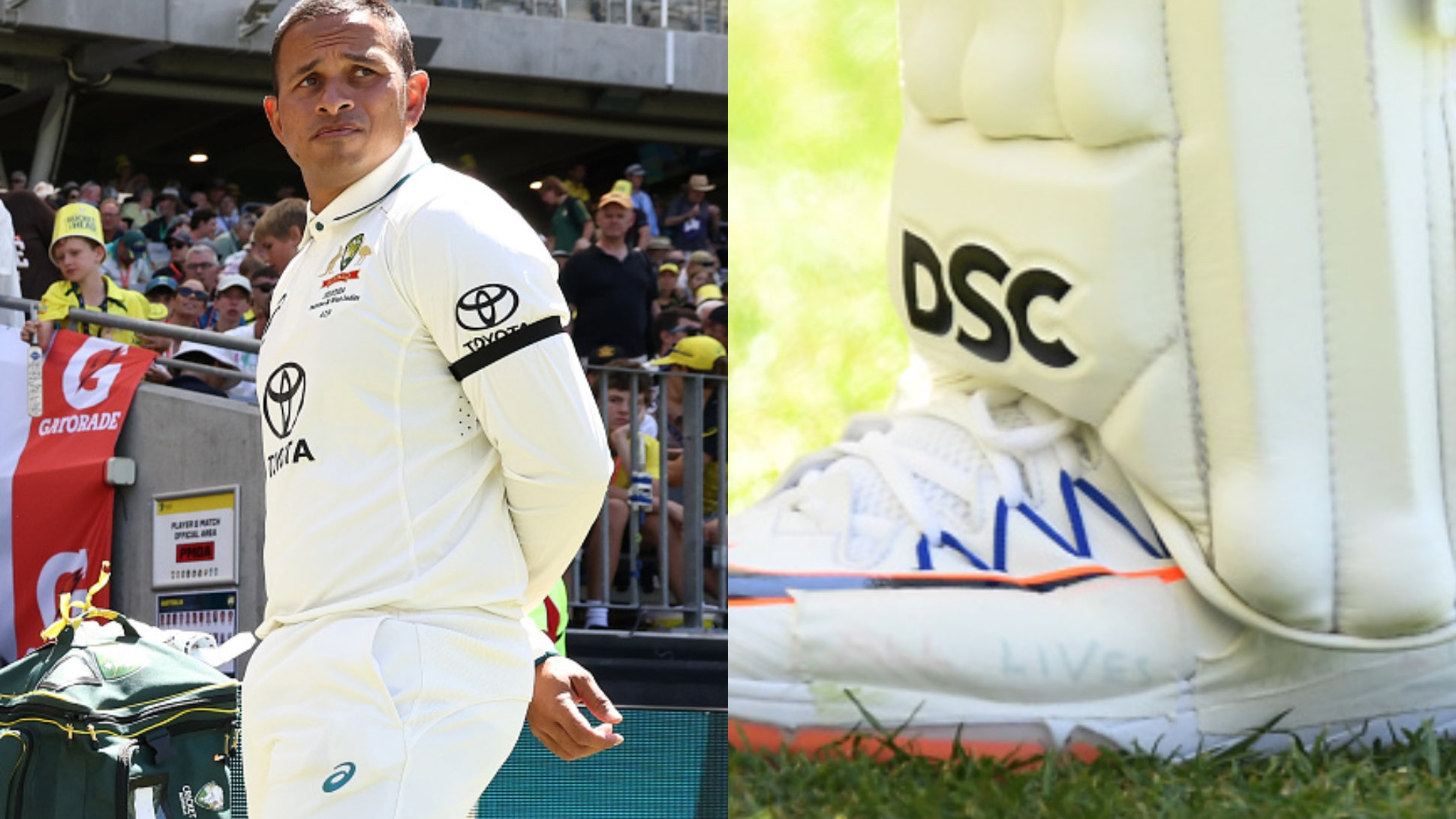 AUS v PAK 2023-24: Usman Khawaja wears pro-Palestine black armband; calls out ICC for perceived double standards