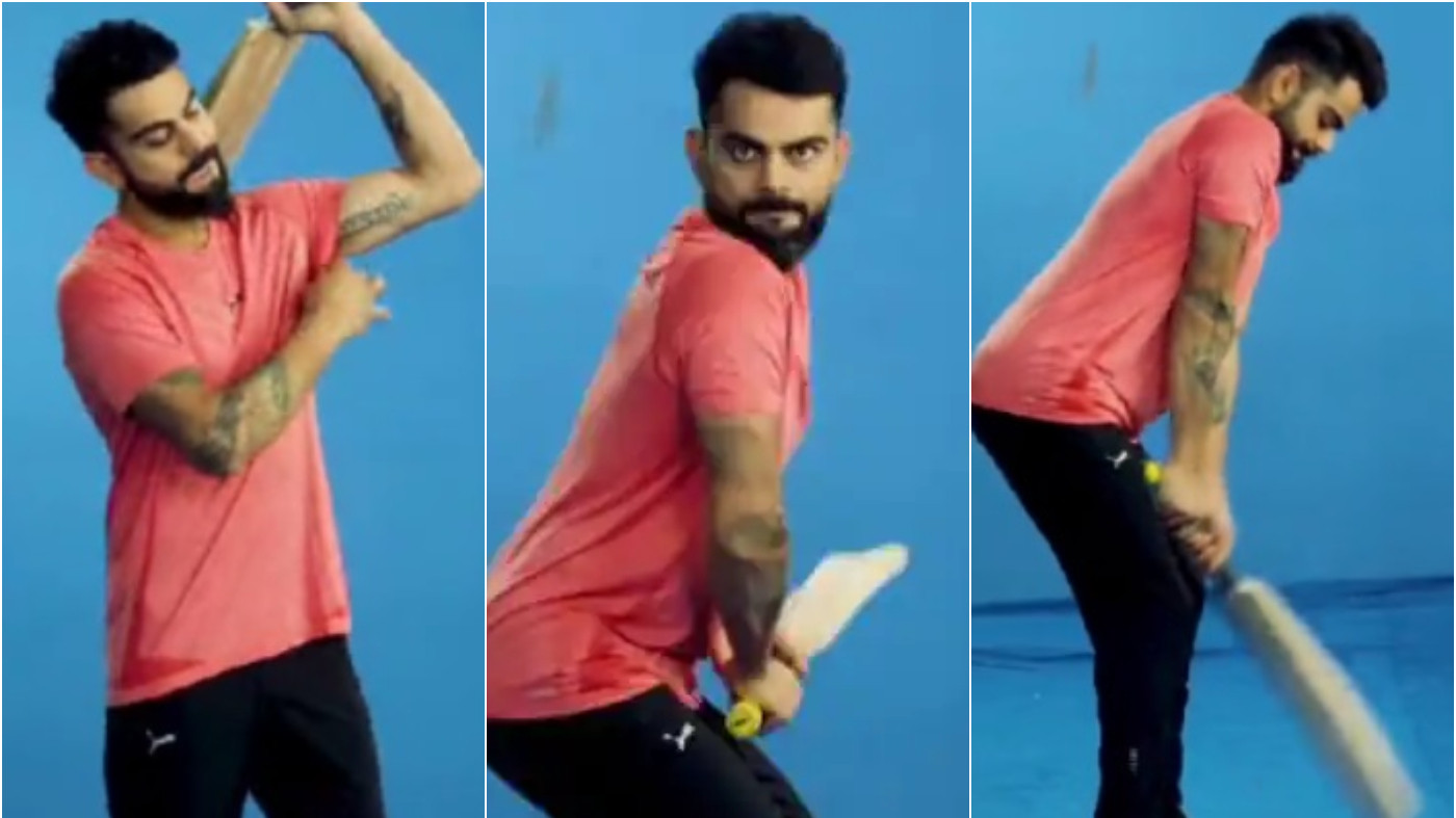 WATCH - Virat Kohli imitates Shikhar Dhawan's batting in a hilarious video
