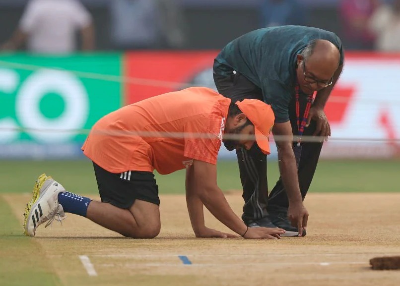 The pitch was IND v NZ 1st semi was rated 'good' | X