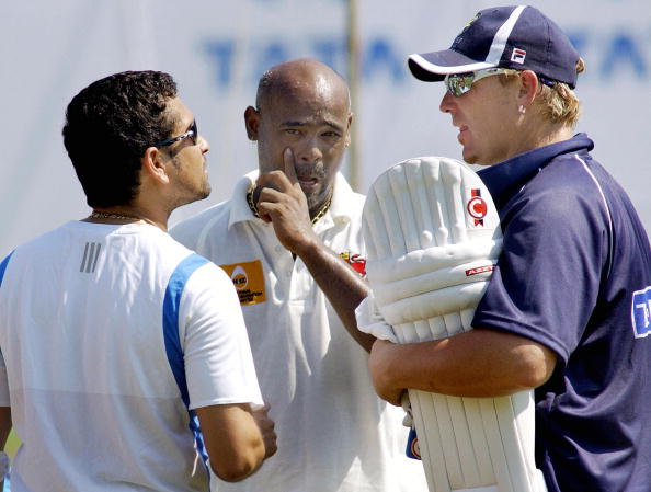 Vinod Kambli, Shane Warne and Sachin Tendulkar | Getty