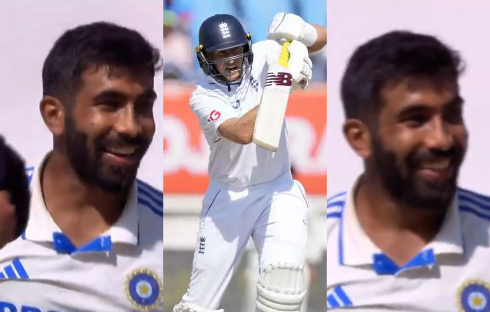 Bumrah was amused by Root defending a half-volley as well | X