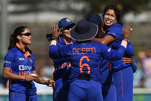 Jhulan Goswami in the 1st ODI against England | Getty