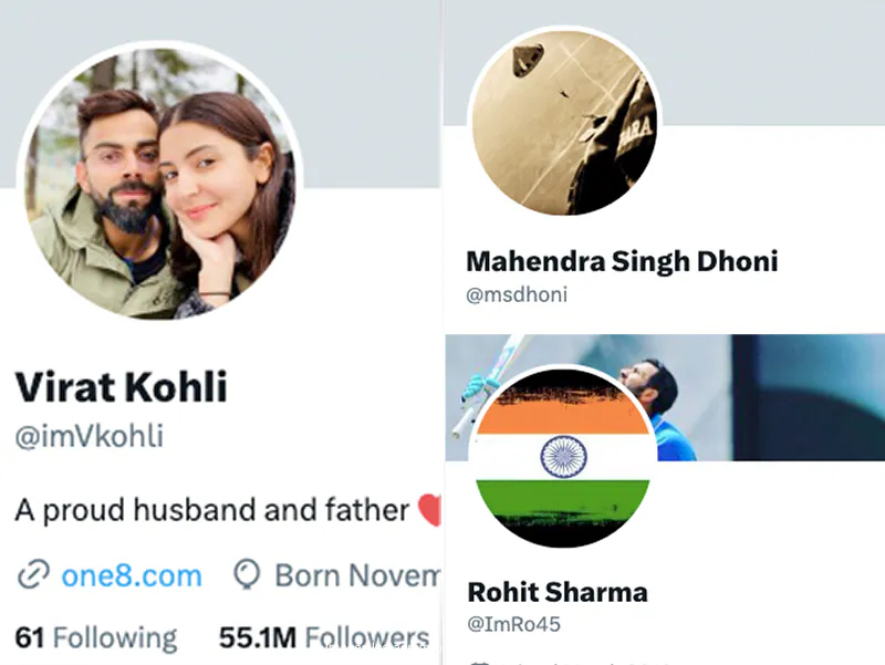 Kohli, Dhoni and Rohit lost their blue tick marks on Twitter | Twitter