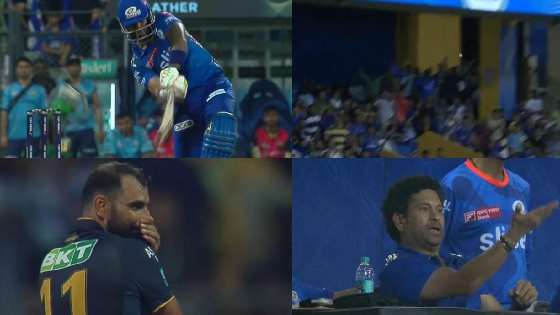 IPL 2023: WATCH- Suryakumar Yadav’s mindboggling six leaves Shami speechless; Sachin Tendulkar reacts in the dugout