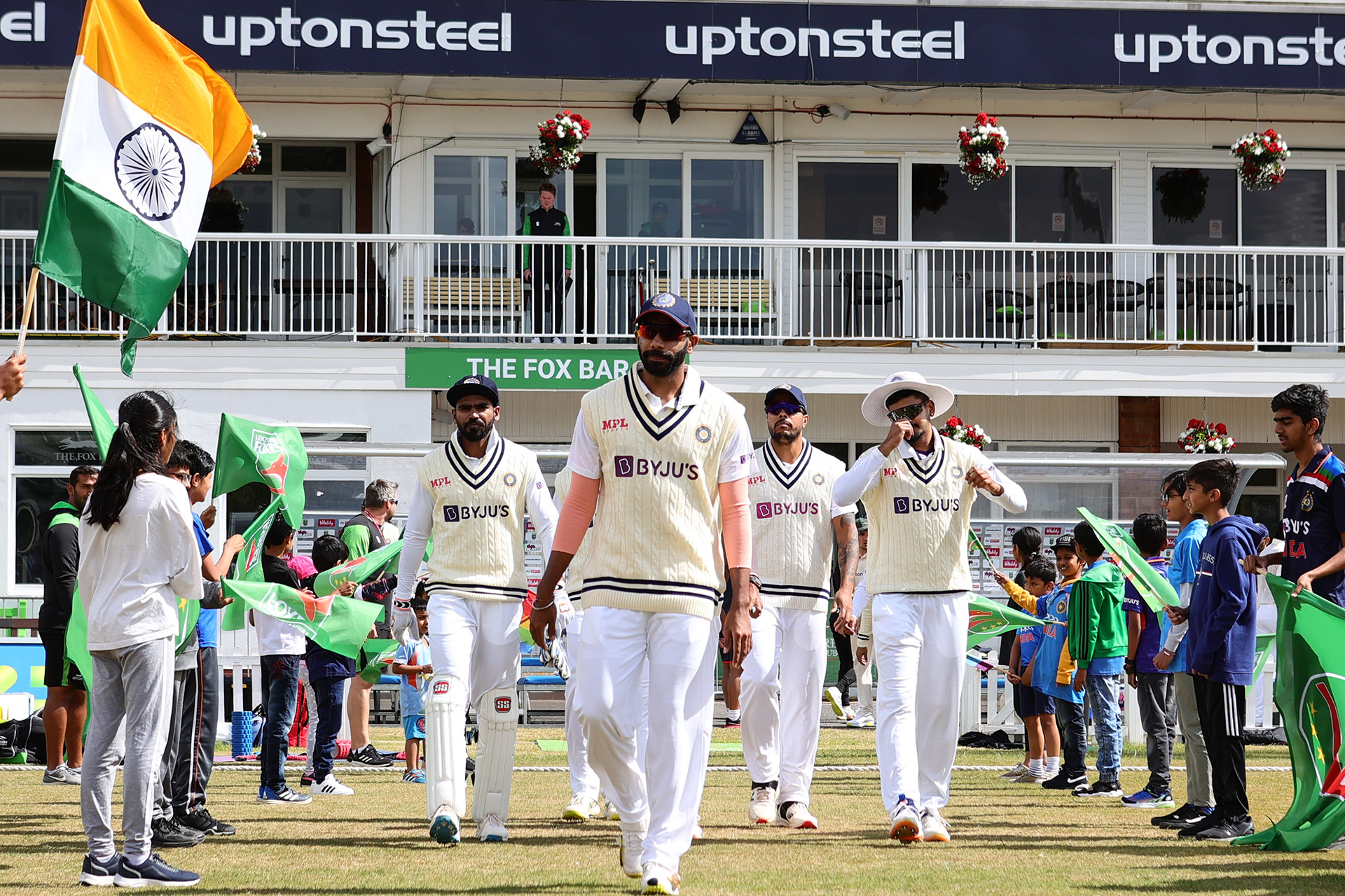 Indian team during the practice match vs Leicestershire | Twitter