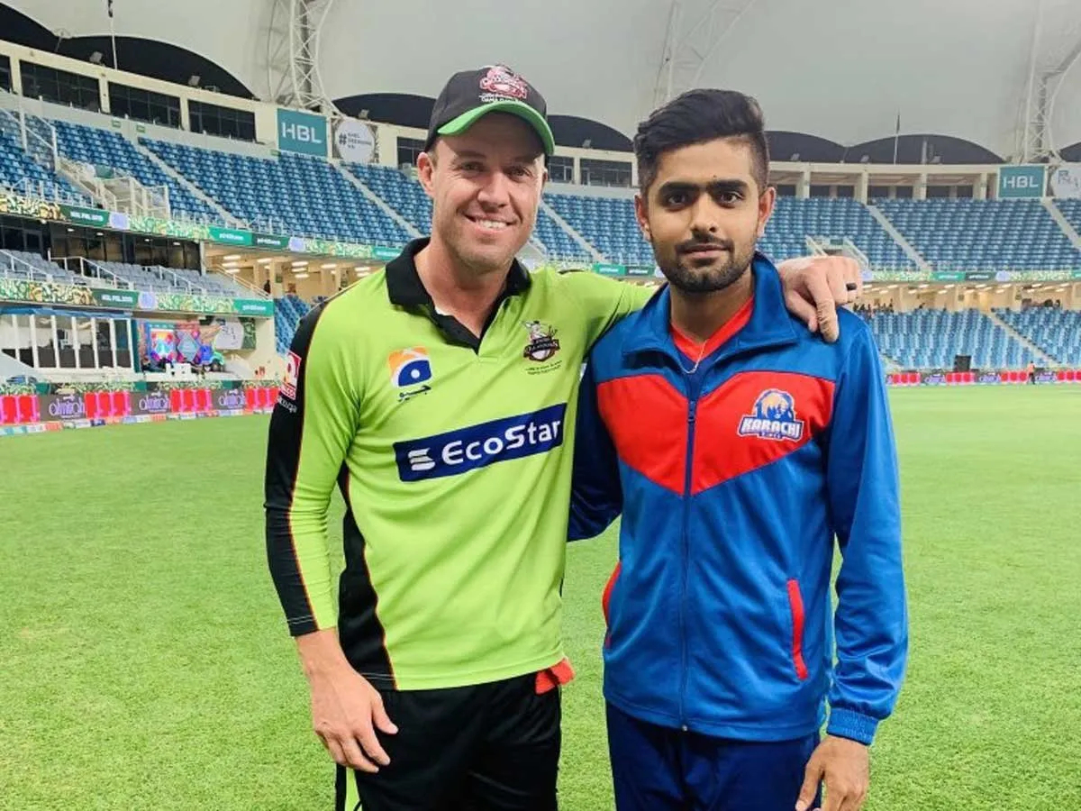 Babar Azam with his role model AB de Villiers | Twitter