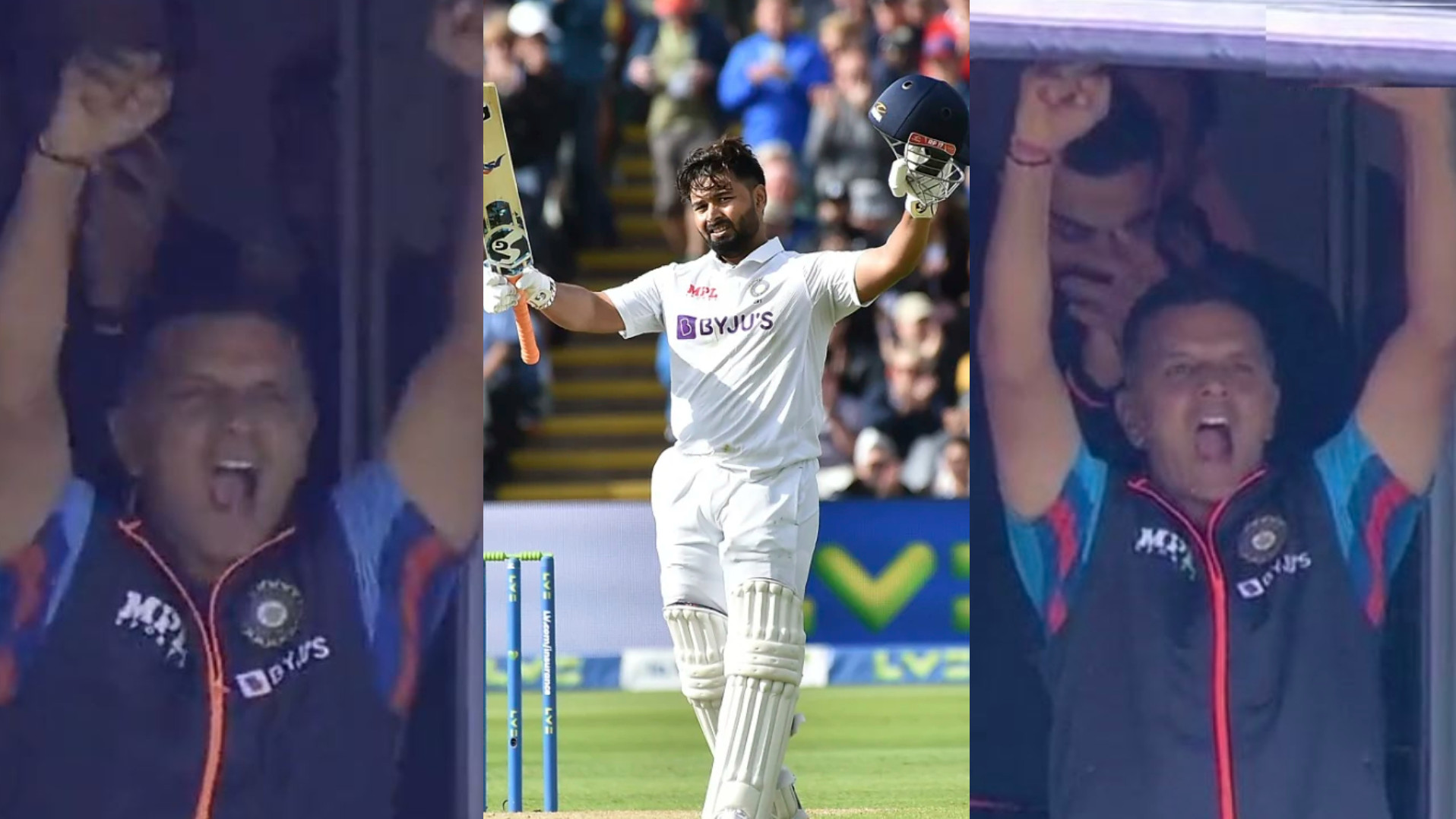 ENG v IND 2022: WATCH- Rahul Dravid’s beyond ecstatic reaction as Rishabh Pant slams his fifth Test century