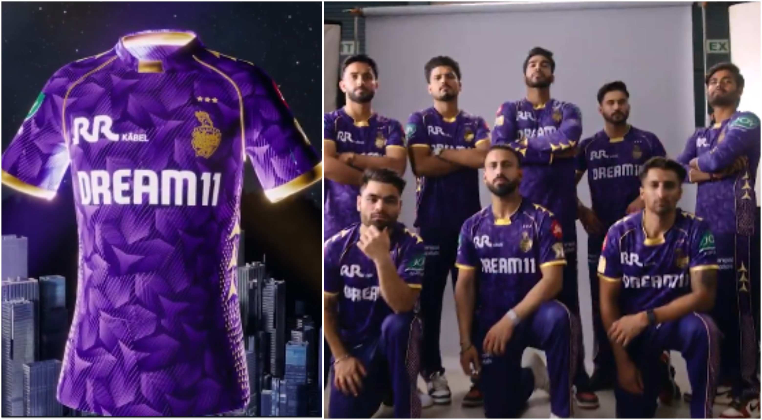 KKR's jersey for IPL 2025 season | Screengrab