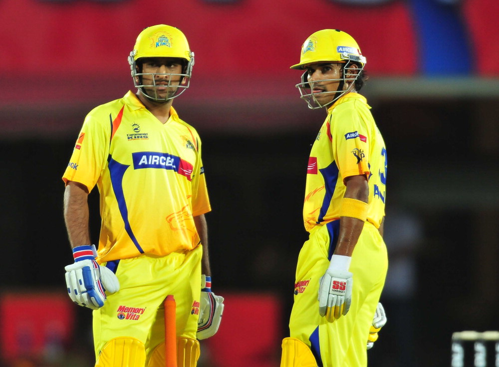 S Badrinath and MS Dhoni | BCCI-IPL