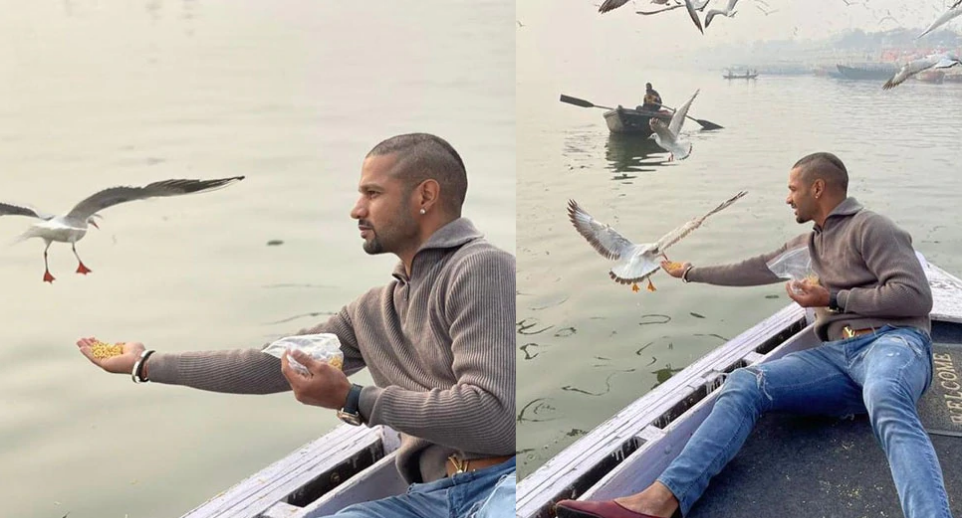 Shikhar Dhawan was see feeding the migratory birds | Instagram