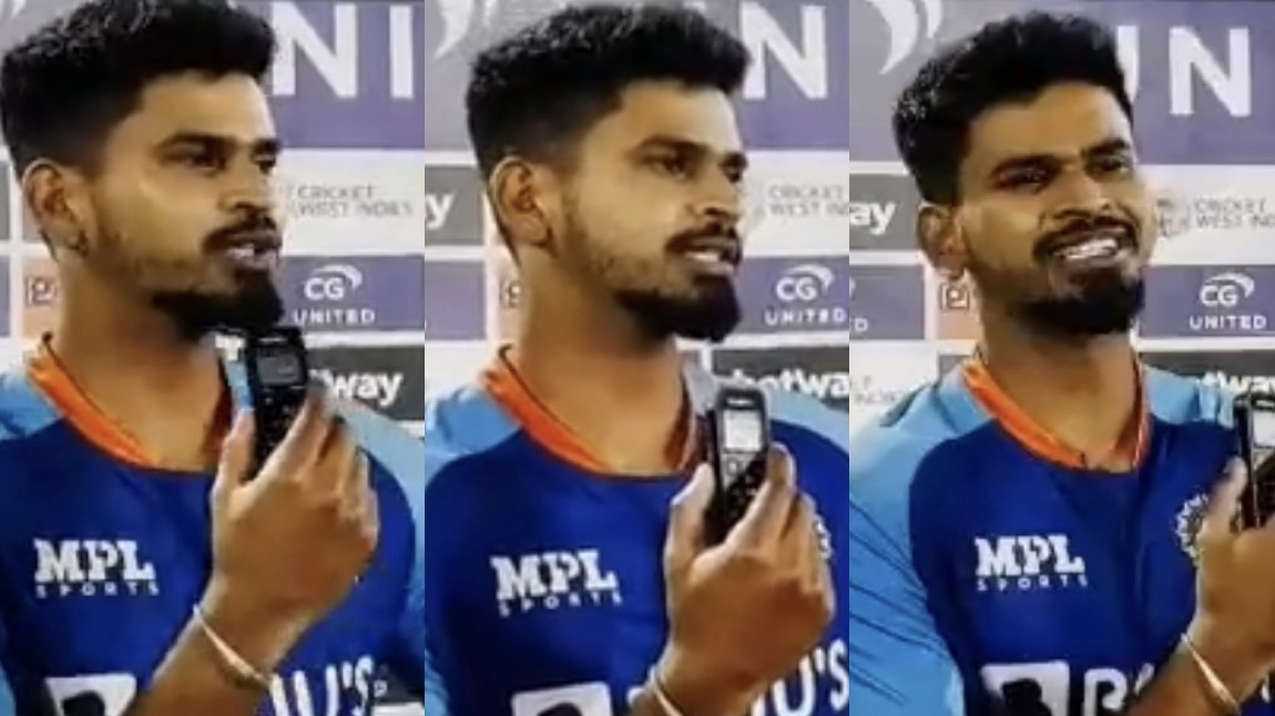 WI v IND 2022: WATCH - 'Yaar replica nahi' Shreyas Iyer corrects his English in a hilarious way during press conference