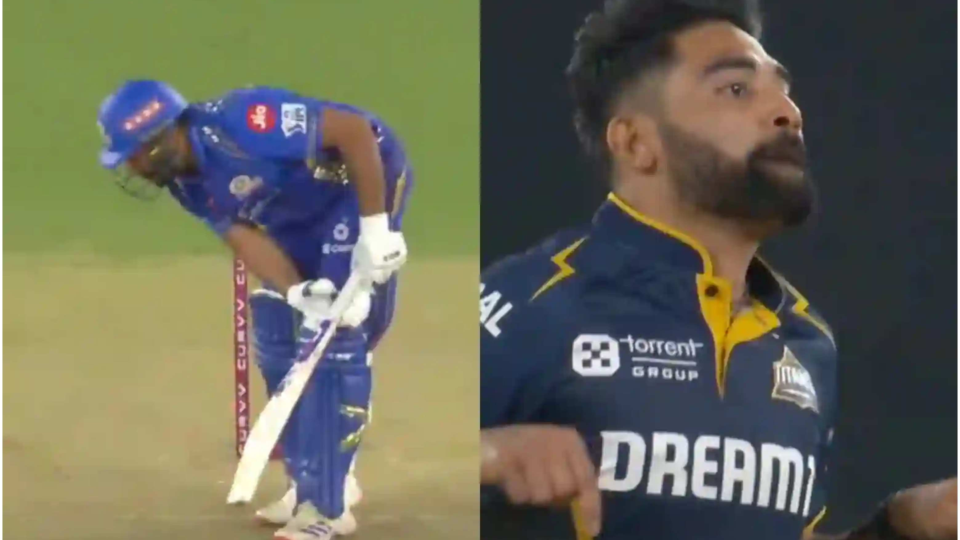 IPL 2025: WATCH - Mohammed Siraj does epic celebration after castling Rohit Sharma during GT vs MI clash