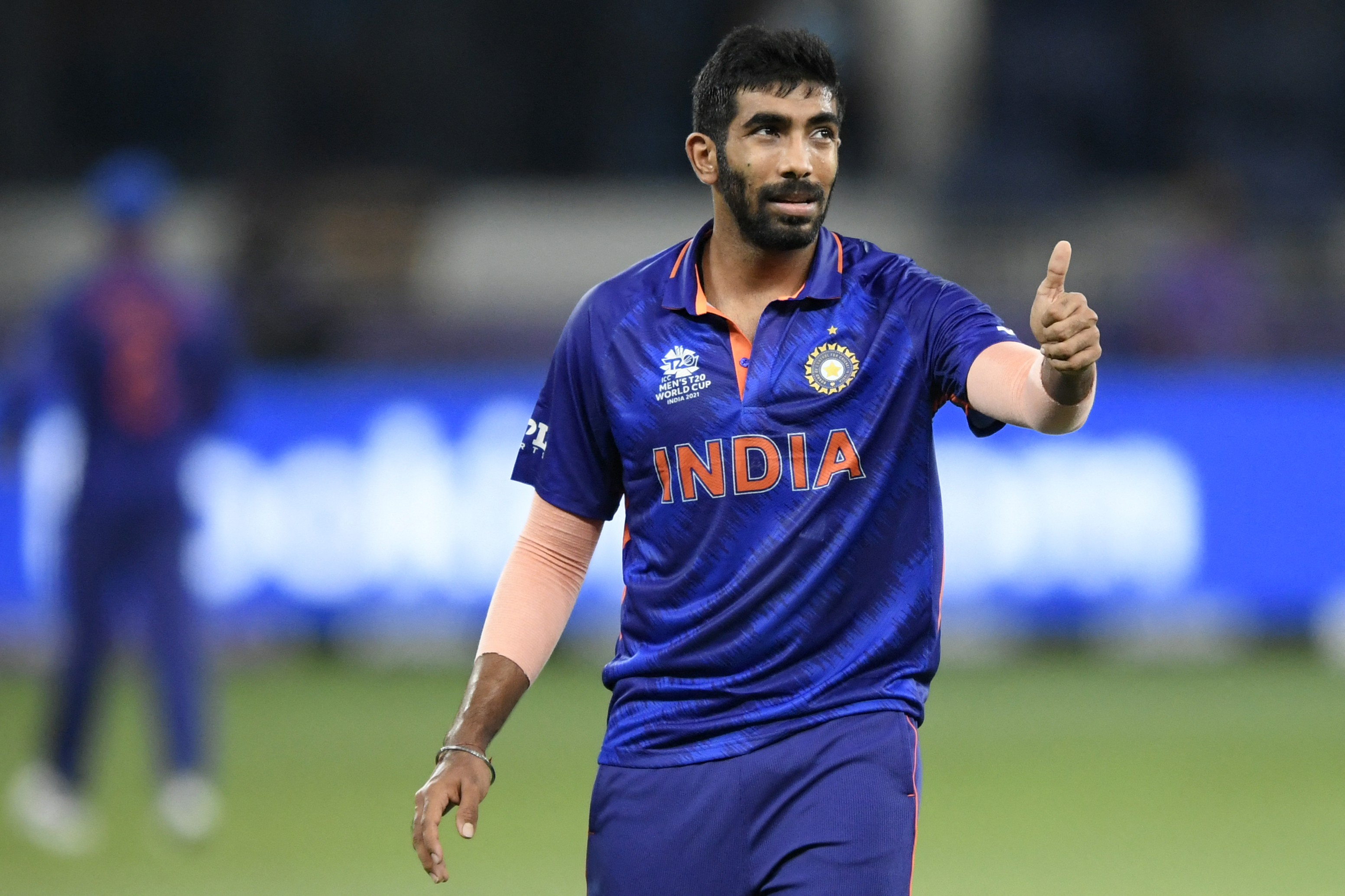 Jasprit Bumrah was the lone Indian in Karthik's XI of the T20 WC | AFP