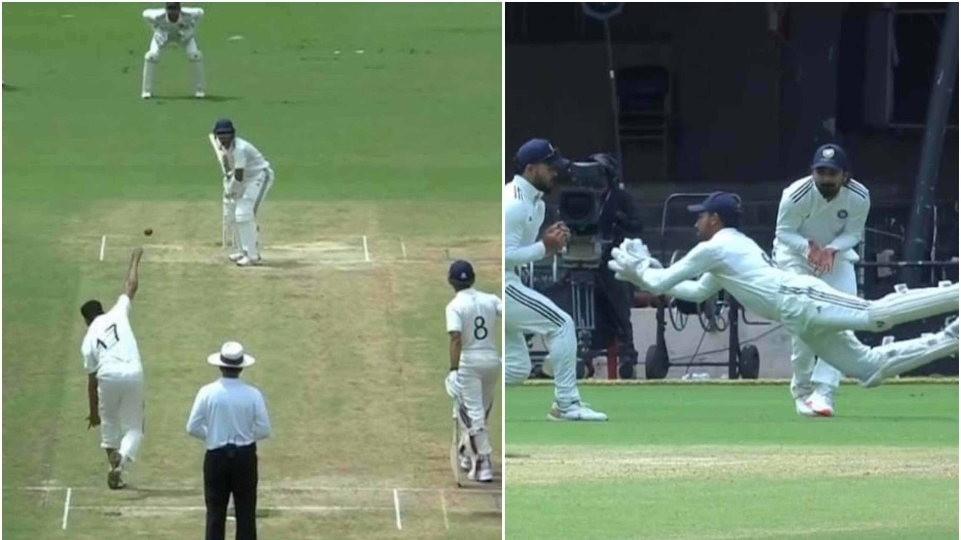 WATCH: Dhruv Jurel takes a brilliant diving catch to dismiss Abhimanyu Easwaran in Duleep Trophy