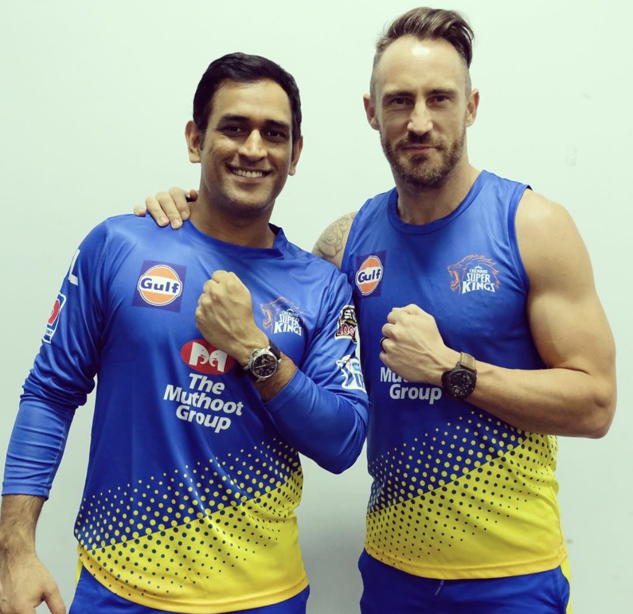Faf du Plessis and MS Dhoni | Twitter 