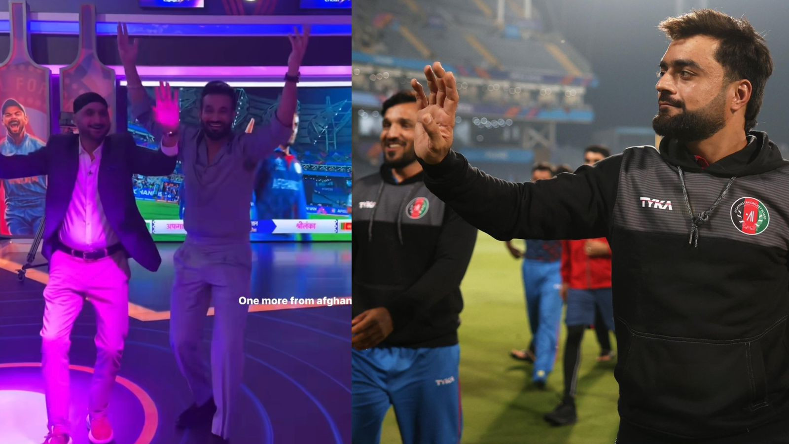 CWC 2023: WATCH - Irfan Pathan and Harbhajan Singh dance after Afghanistan's 7-wicket win over Sri Lanka