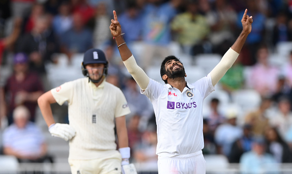 Jsaprit Bumrah celebrating his five-wicket haul | Getty