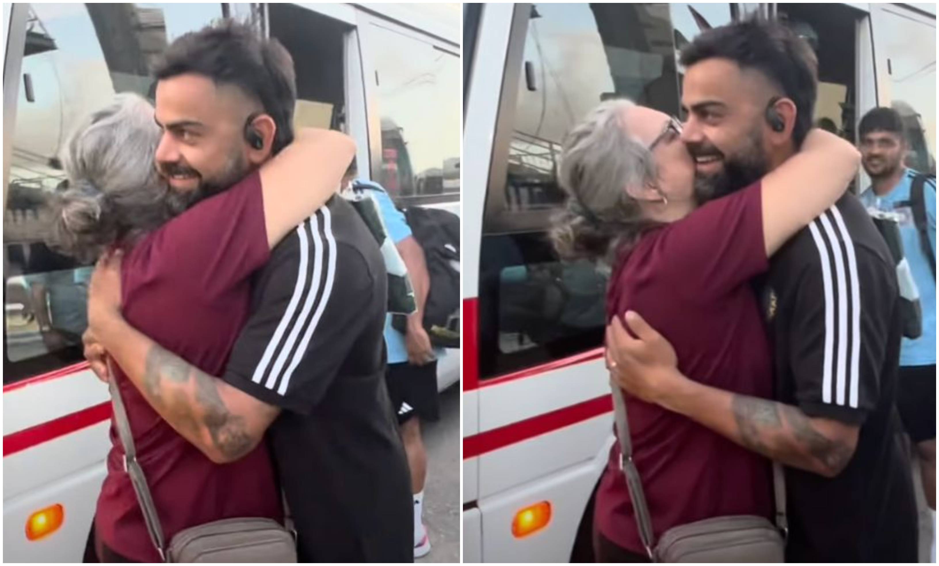 Virat Kohli meeting Joshua Da Silva's mother | Screengrab