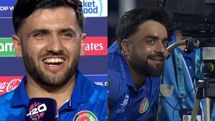 T20 World Cup 2024: WATCH- “Shut up”- Fazalhaq Farooqi tells Rashid Khan mid interview as captain tries to make him laugh