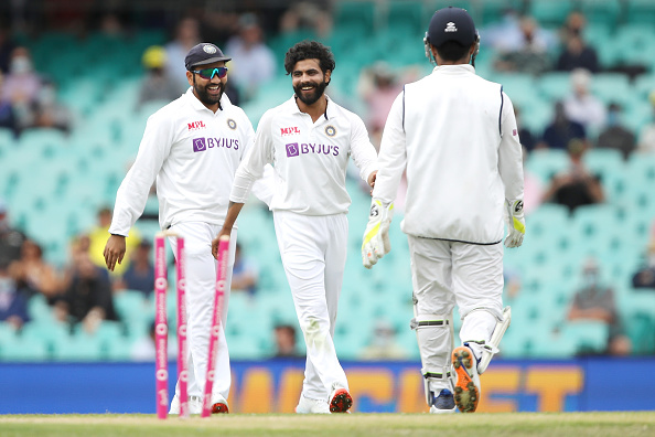 Jadeja was the star for India with the ball, with figures of 4/62 | Getty