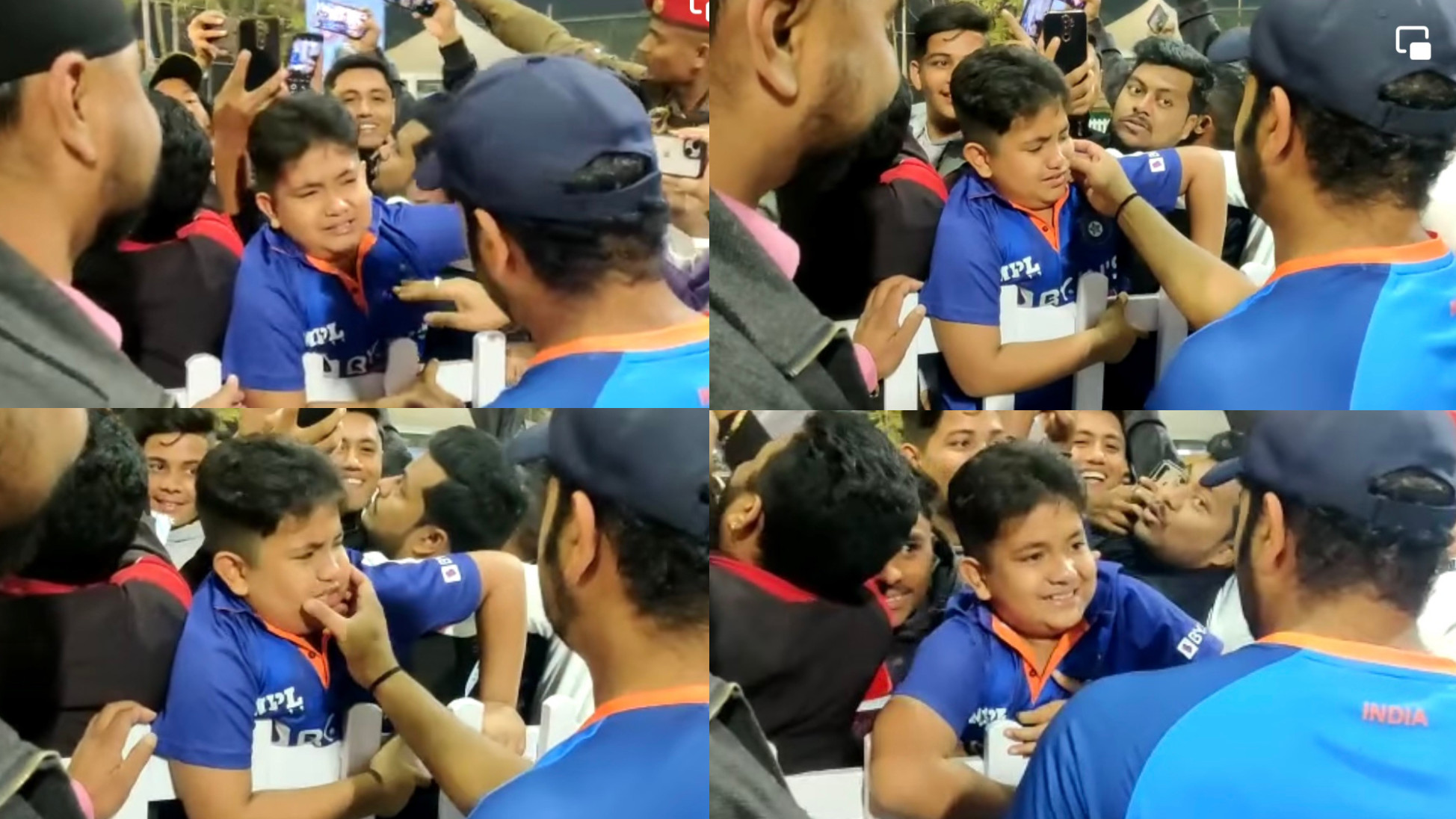 IND v SL 2023: WATCH- ‘Itna mota gaal geela kar diya’- Rohit Sharma brings a smile to a young fan’s face in Guwahati