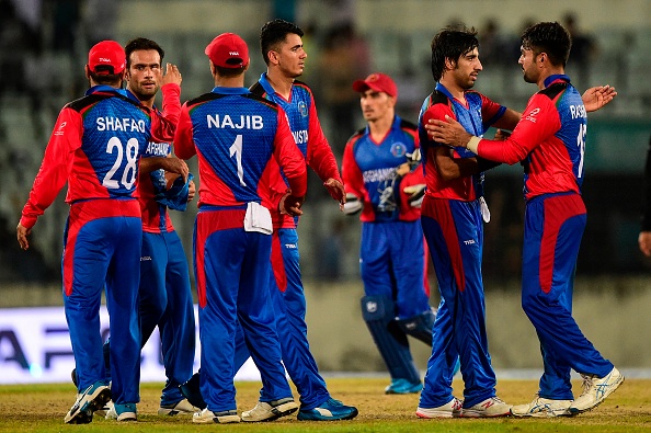 Afghanistan celebrates their win over Bangladesh | Getty Images