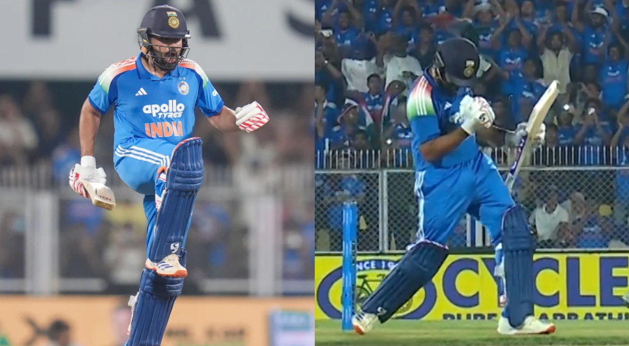 Rohit Sharma celebrated his century in style | Getty/BCCI