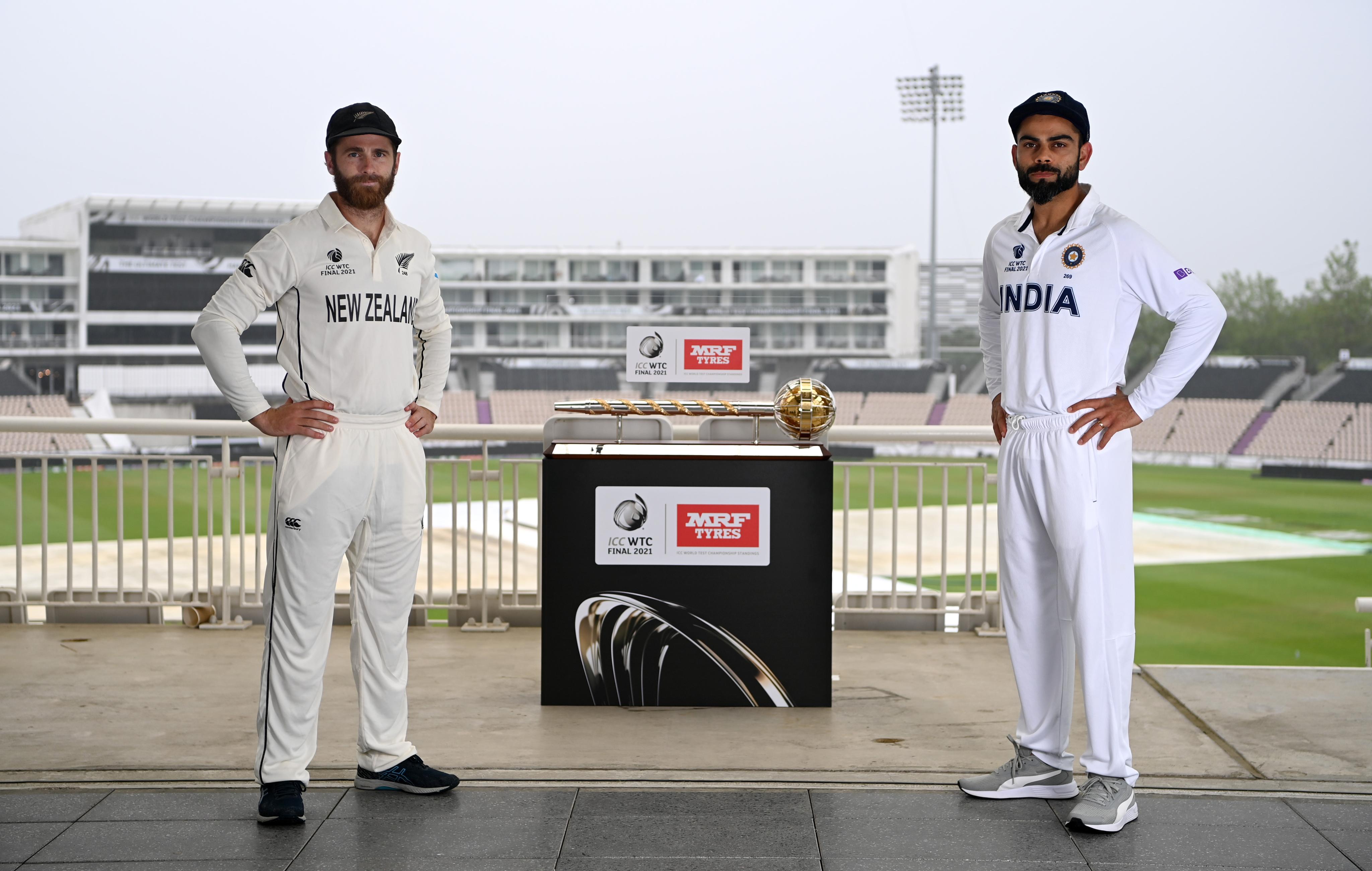 Virat Kohli and Kane Williamson with the mace | ICC