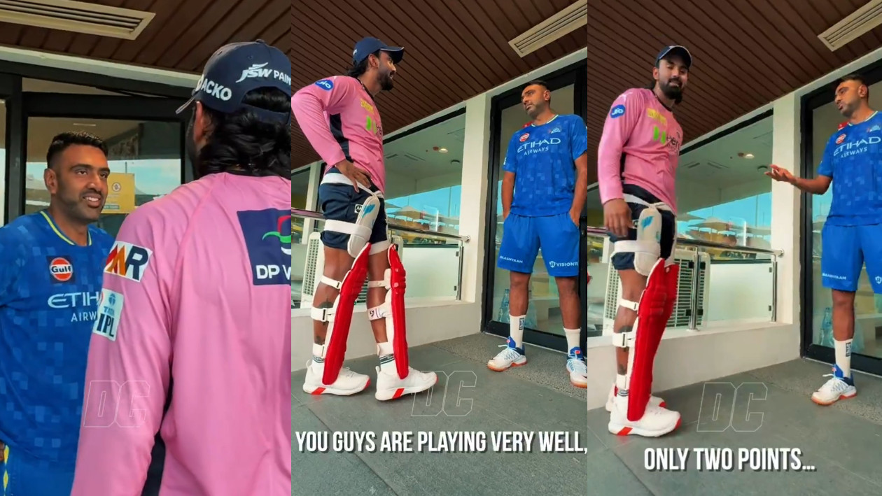 IPL 2025: WATCH- “Go easy on us, only 2 points”- R Ashwin jokingly tells KL Rahul ahead of CSK v DC match