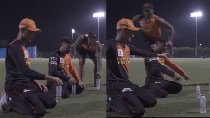 IPL 2020: WATCH - Rashid Khan takes the bottle flip challenge with his SRH teammates 