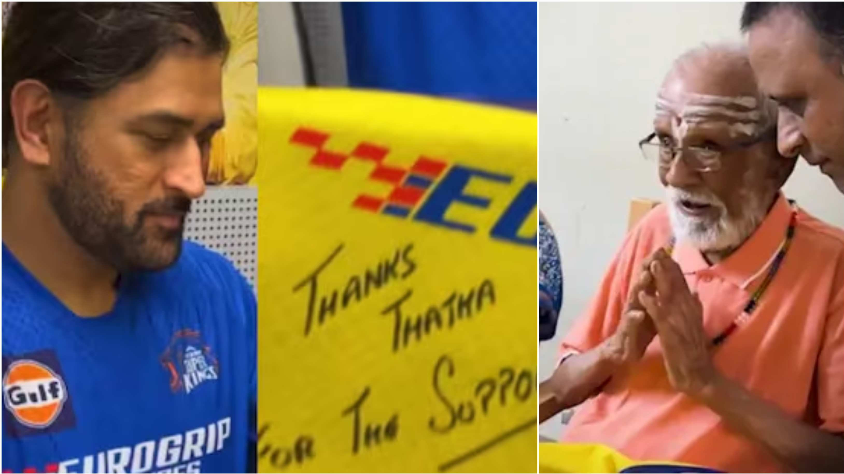 IPL 2024: WATCH - CSK legend MS Dhoni signs jersey, writes special message for 103-year-old superfan