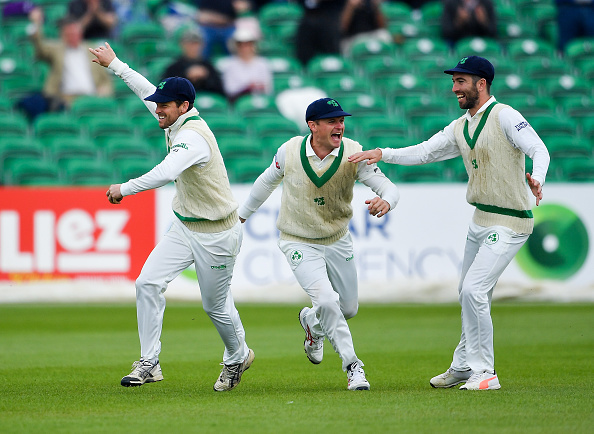 Balbirnie and Porterfield during Ireland's first ever Test | Getty