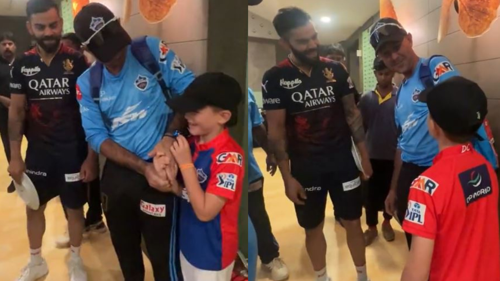 IPL 2023: WATCH- Virat Kohli meets Ricky Ponting’s son Fletcher ahead of the RCB v DC match