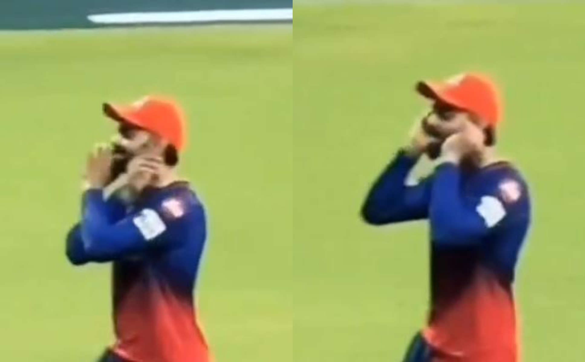 Virat Kohli touched his ears in response to crowd's call for him to bowl | X