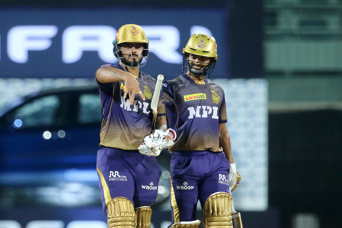 Nitish Rana and Rahul Tripathi added 93 runs for the second wicket | BCCI/IPL