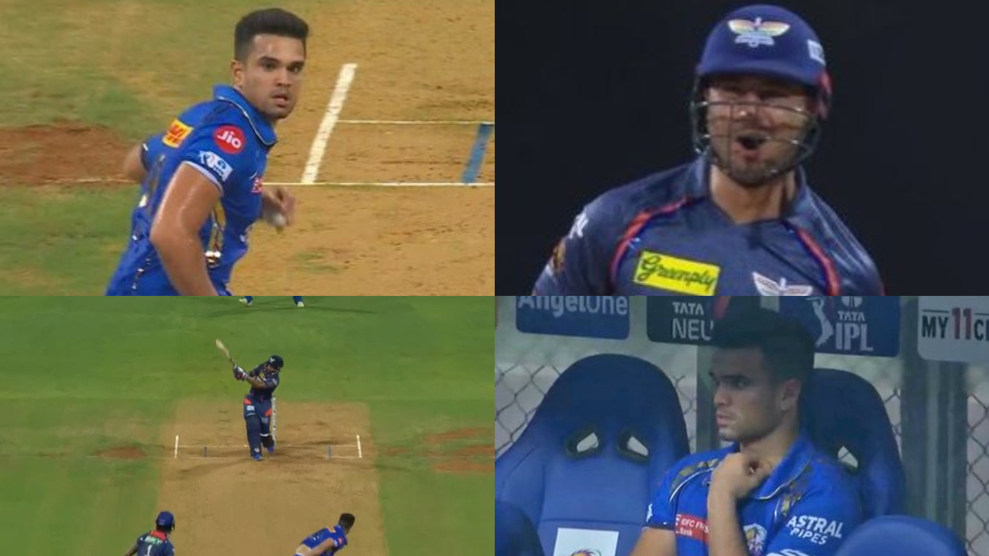 IPL 2024: WATCH- Arjun Tendulkar’s aggression results in cheeky reaction by Stoinis; leaves field after Pooran's consecutive sixes
